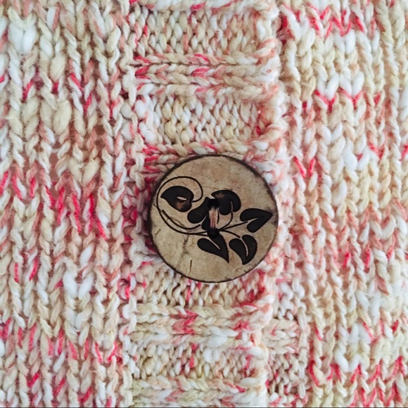 American Rag Pink-Multi Button-Back Sweater - Picture 6 of 8